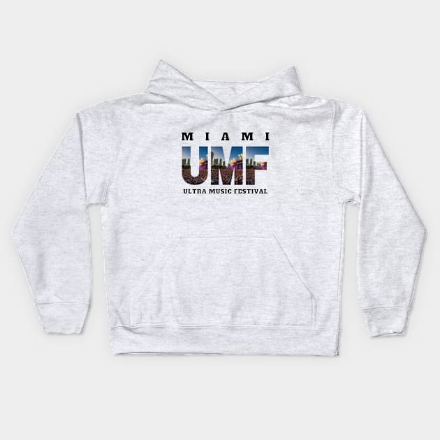 Ultra Music Festival Miami Kids Hoodie by Anatoliy Smirnov